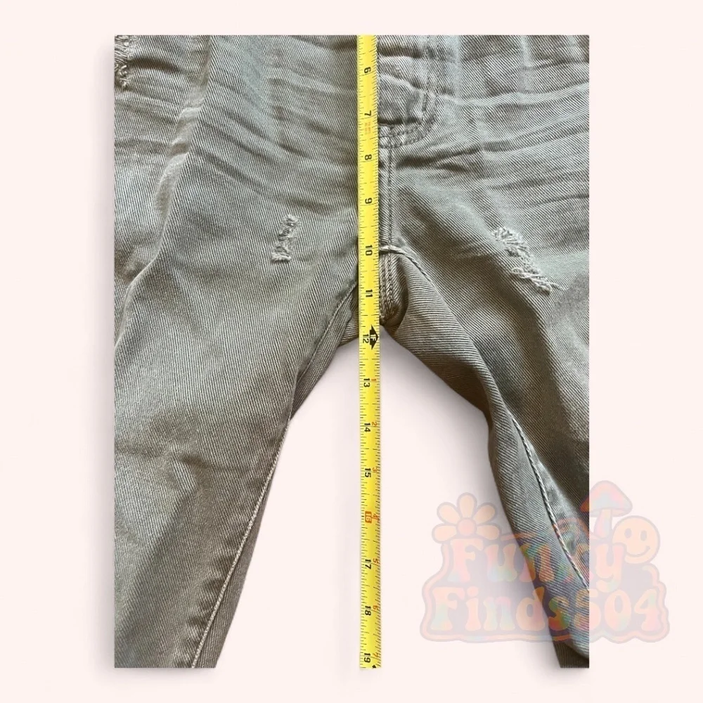 One Teaspoon Freebirds Jeans Military Super Khaki Distressed High Waist Size 26